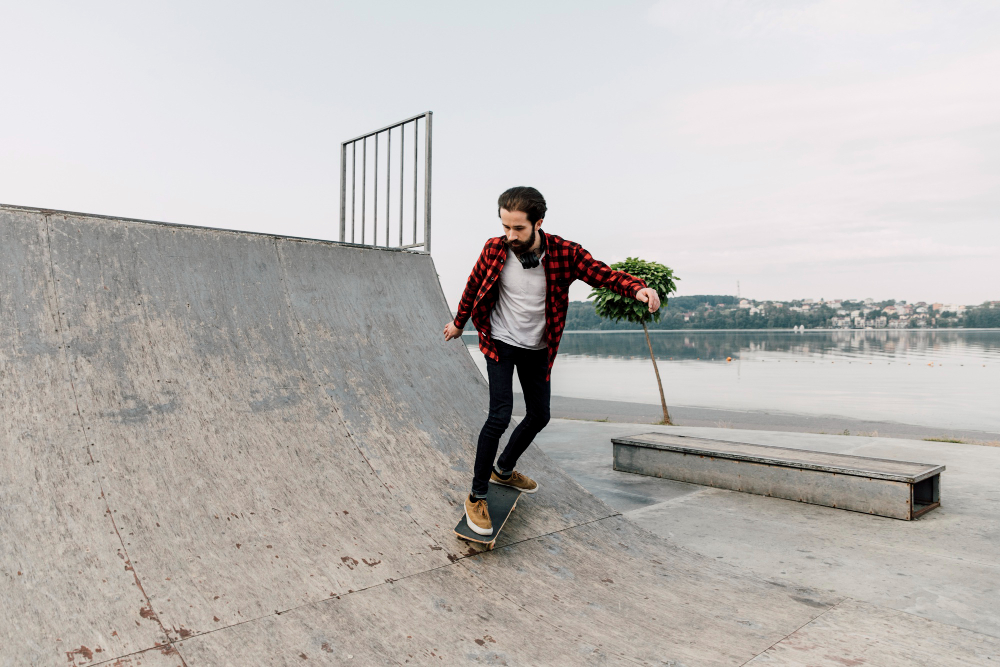 andando skate